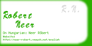 robert neer business card