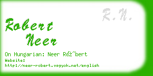 robert neer business card